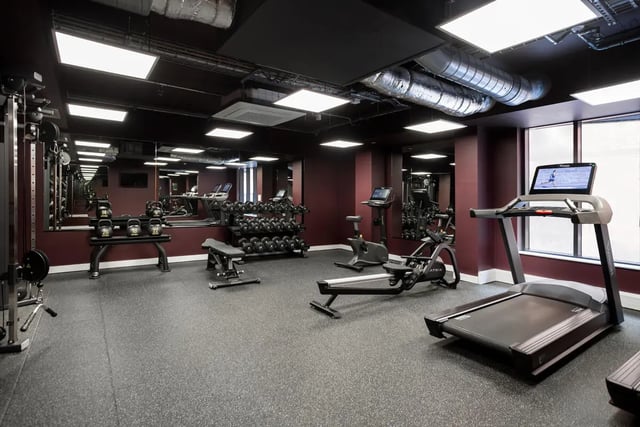 Treadmill rowing machine dumbbells weights gym Image Type at Burnsall House in Coventry Student Accommodation