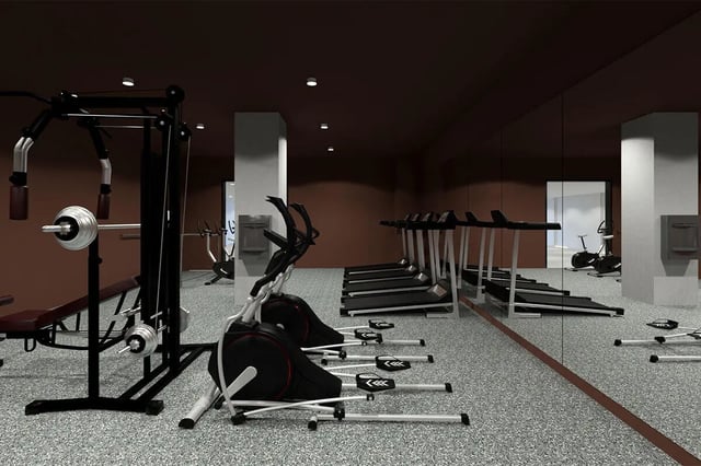 Weight machine elliptical treadmills exercise bikes gym at Studeo by UniLodge in Melbourne Student Accommodation