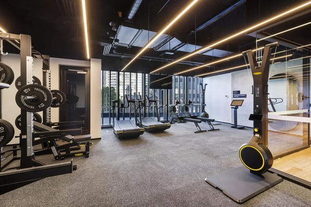 Weight rack treadmills rowers and climbing machine gym at West Tower, Melbourne Quarter in Melbourne Student Accommodation