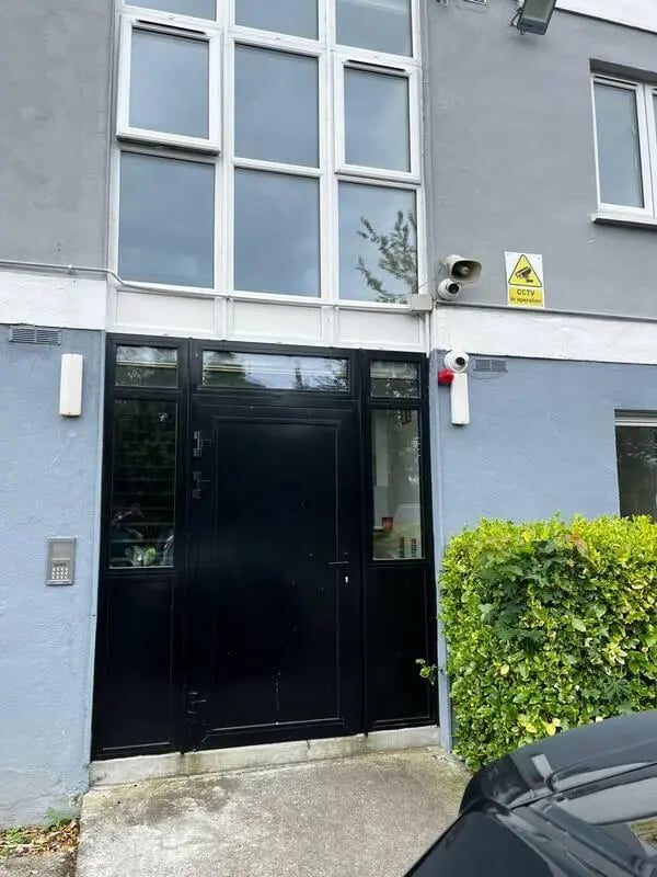 CCTV cameras and security entrance exterior at 16 Emmet Lodge, Emmet Court, Dublin 8 D08 EY83 in Dublin Student Accommodation