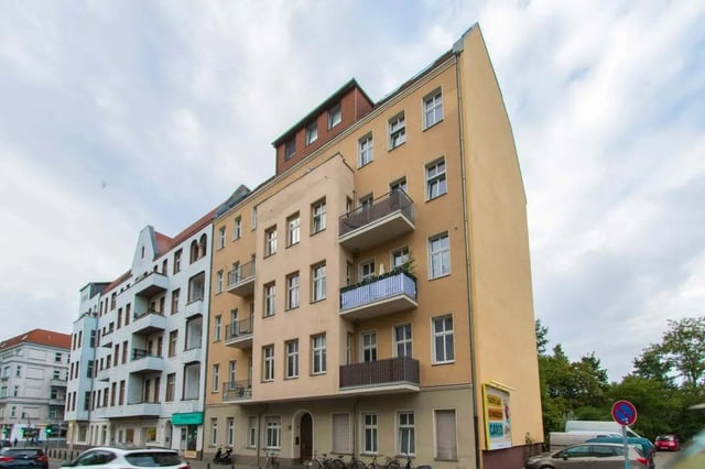 Apartment building with balconies windows and sky Exterior at Room in Detmolder Str., 10713 Berlin, Germany in Berlin Student Accommodation