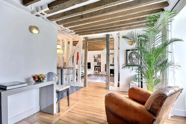 Armchair plant artwork visible living area living room at Apartment 1 bedroom 60m² in Paris Student Accommodation