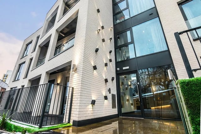 Modern building exterior with balconies and large windows exterior at The Residence in Coventry Student Accommodation