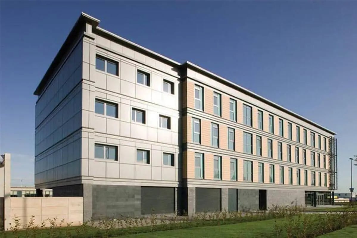 Modern building with many windows exterior at Edinburgh College Residences in Edinburgh Student Accommodation