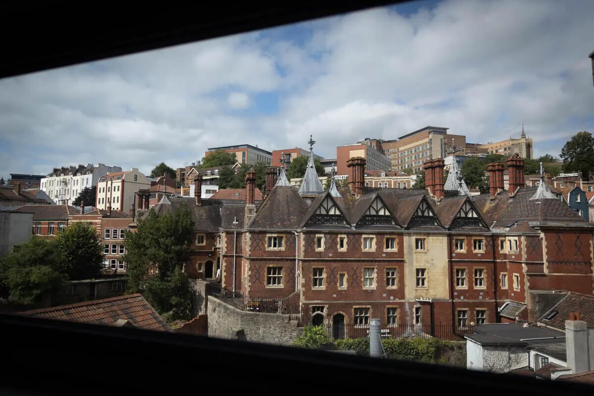 Brick building with arched windows exterior at Stonebridge House in Bristol Student Accommodation