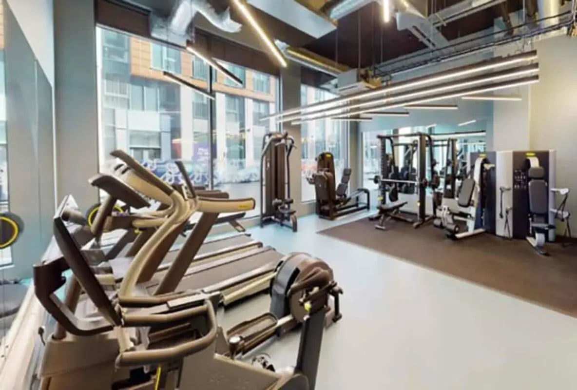 Treadmills elliptical and weight machines gym at Bailey Fields -Sheffield in Sheffield Student Accommodation
