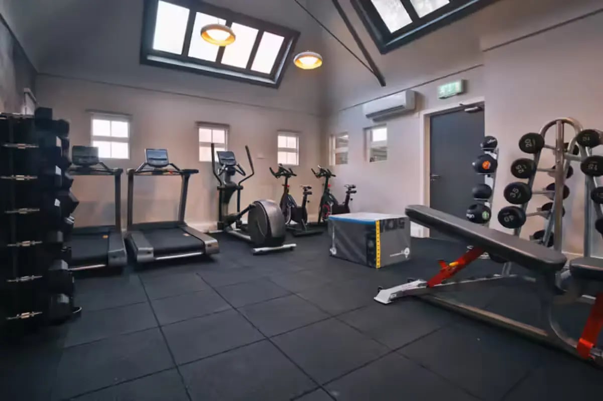 Treadmills ellipticals bikes weights bench gym at Art School Lofts in Liverpool Student Accommodation