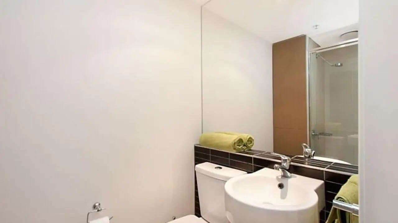 Toilet sink towels and shower bathroom at Student Living on Riversdale in Melbourne Student Accommodation