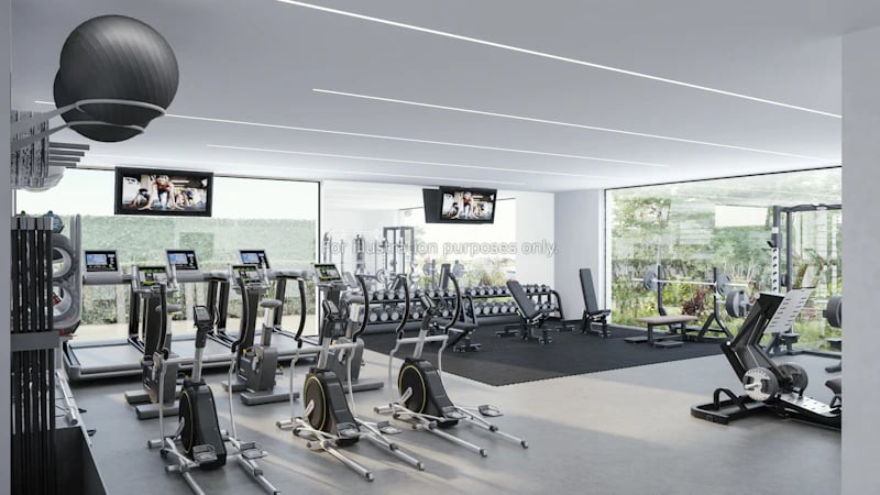 Elliptical machines treadmills weights fitness gym at Aire in Stoke-On-Trent Student Accommodation