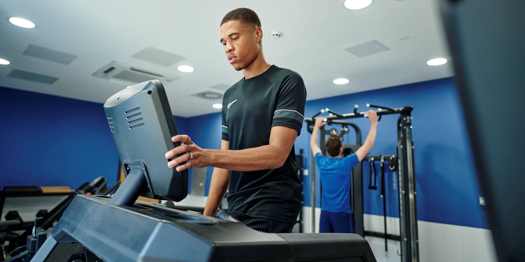 Treadmill and weight machine gym playing area at Canvas Bristol in Bristol Student Accommodation