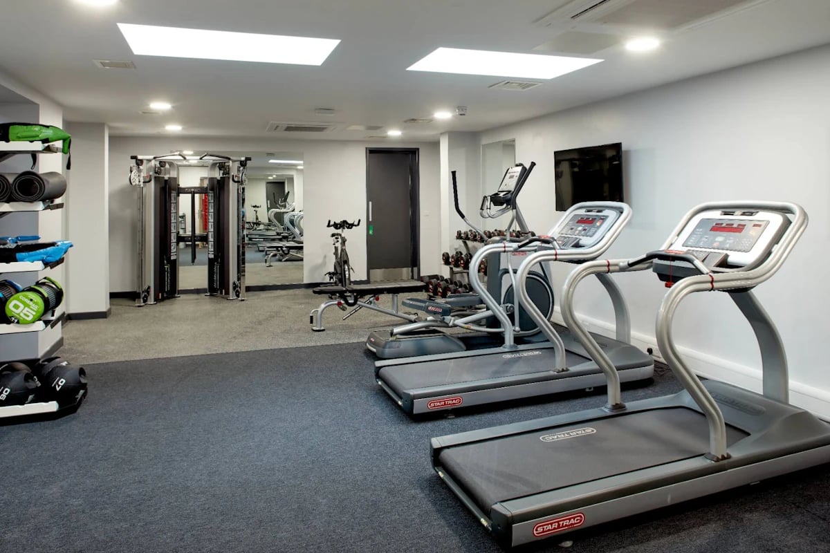 Treadmills elliptical weight rack gym equipment gym at Eden Square in Coventry Student Accommodation