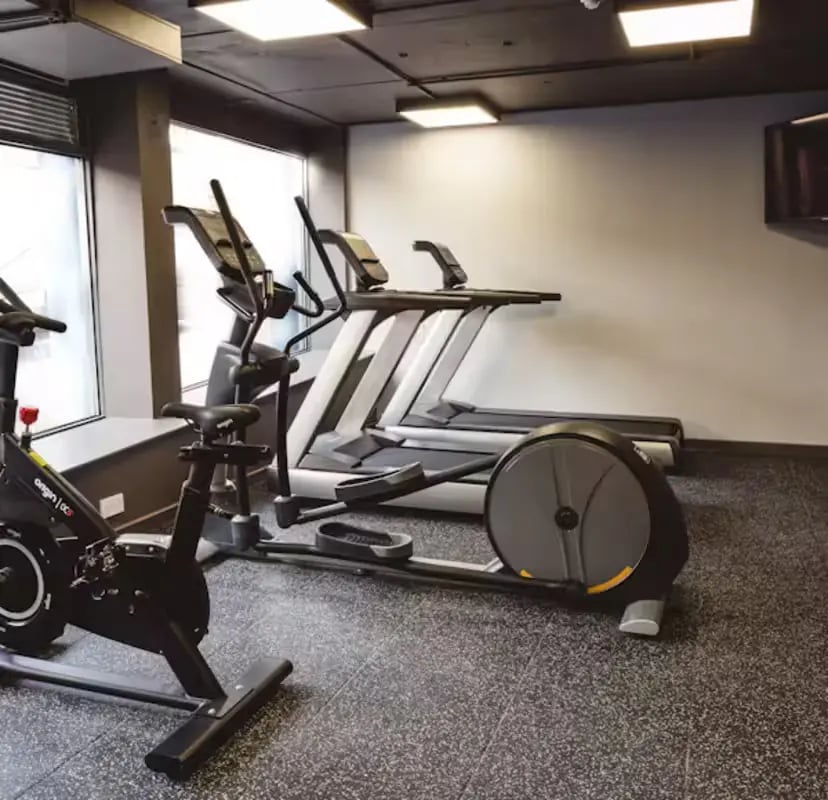 Treadmills and exercise bikes fitness area at Portsburgh Court in Edinburgh Student Accommodation
