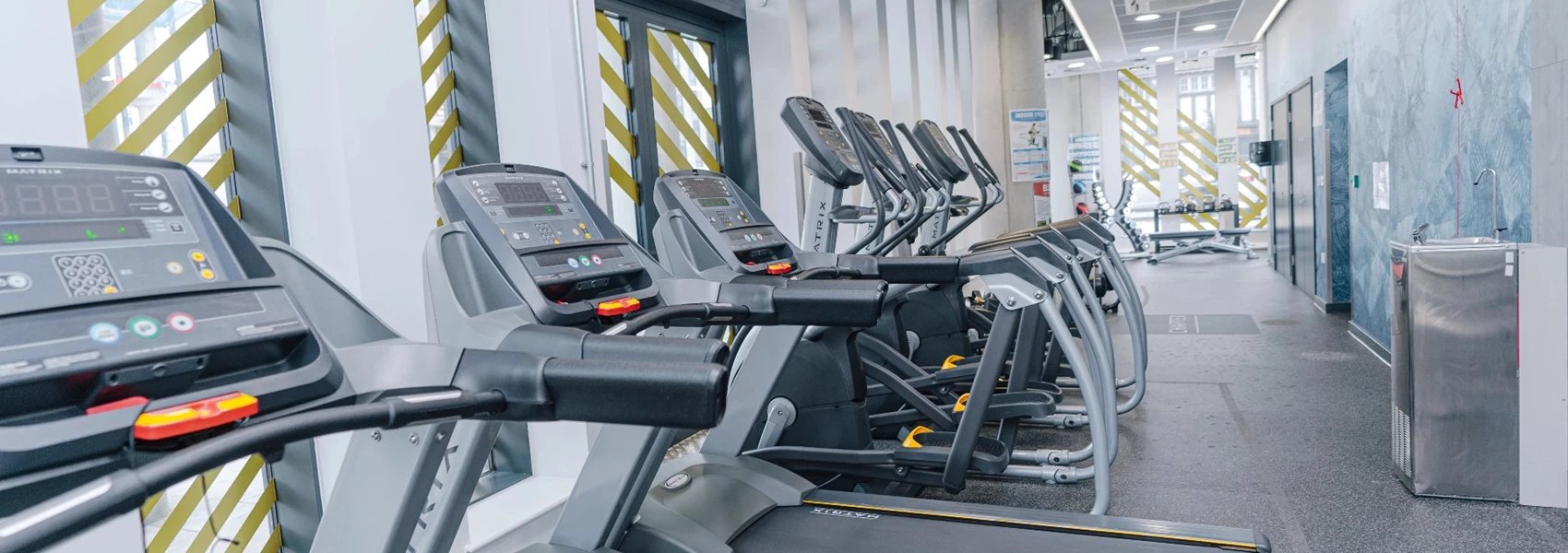 Treadmills and exercise machines gym facility at Chapter Ealing in London Student Accommodation