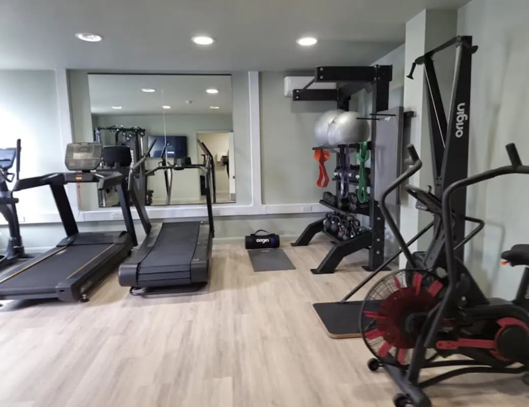 Treadmills exercise equipment exercise room at St James House in Newcastle Upon Tyne Student Accommodation