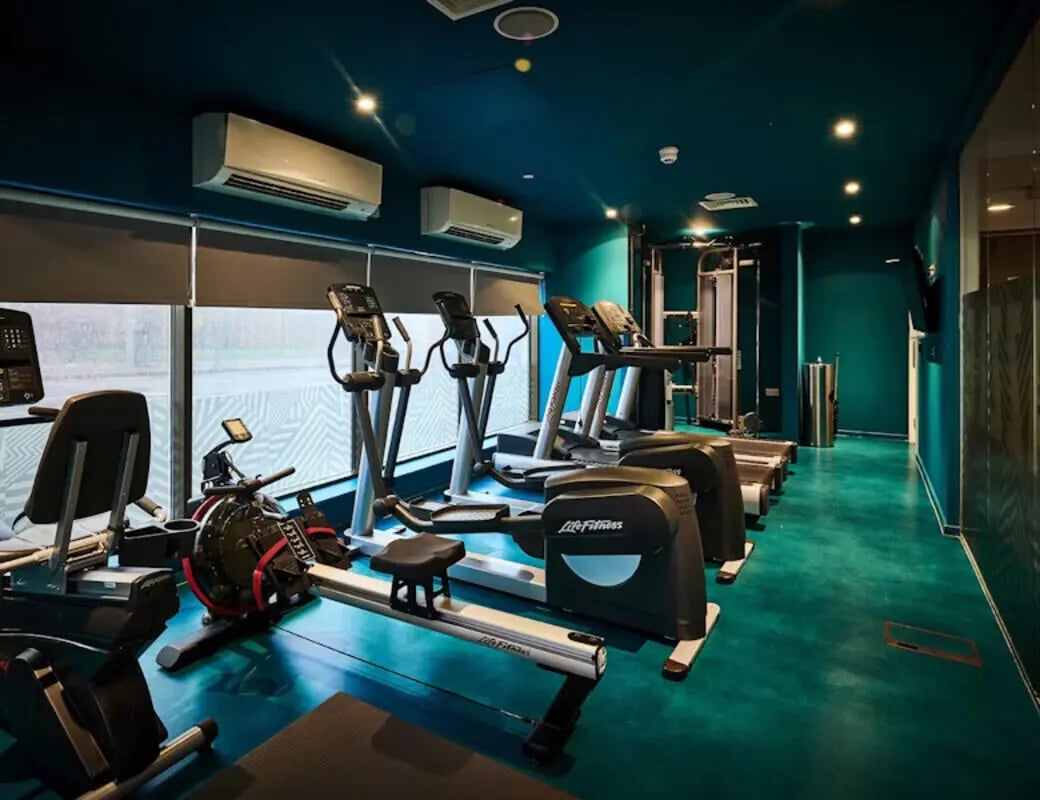 Gym equipment rowers treadmills and elliptical machines gym at Byrom Point in Liverpool Student Accommodation