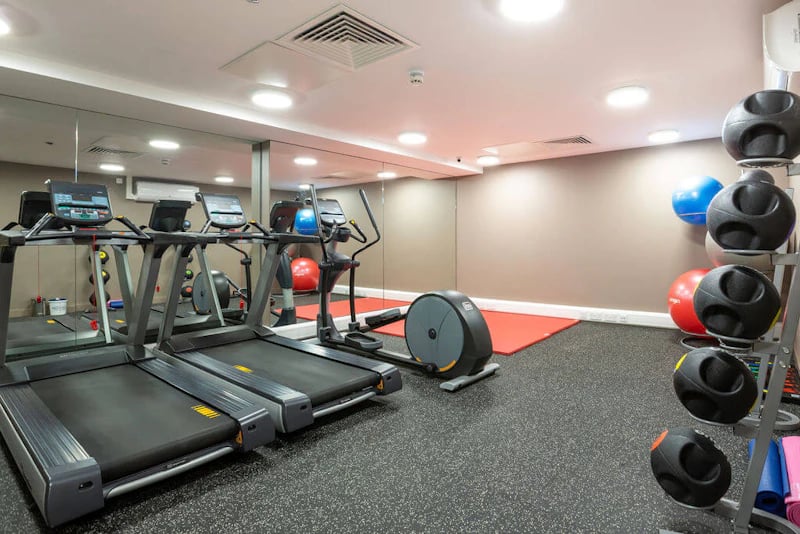 Treadmills elliptical machine weight balls gym at West Gate in Exeter Student Accommodation
