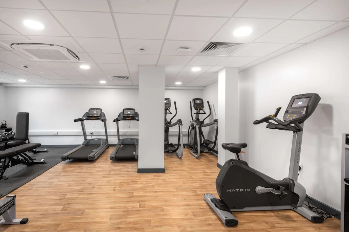 Treadmills elliptical and stationary bike gym area at Red Queen - Coventry in Coventry Student Accommodation