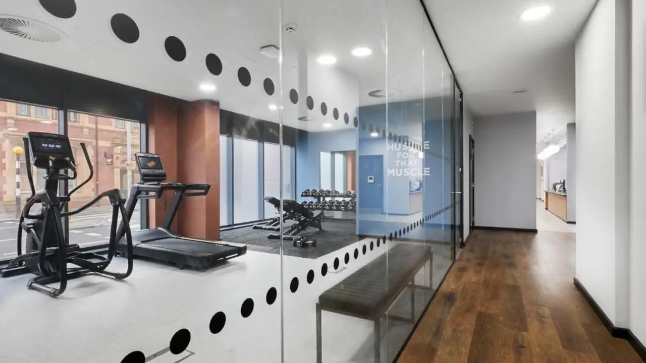 Treadmill elliptical weights gym area at Gosford Gate in Coventry Student Accommodation