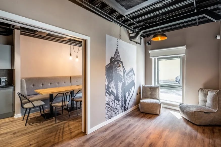 Dining area with bench and chairs living room Image Type at Murieston Crescent - Edinburgh in Edinburgh Student Accommodation