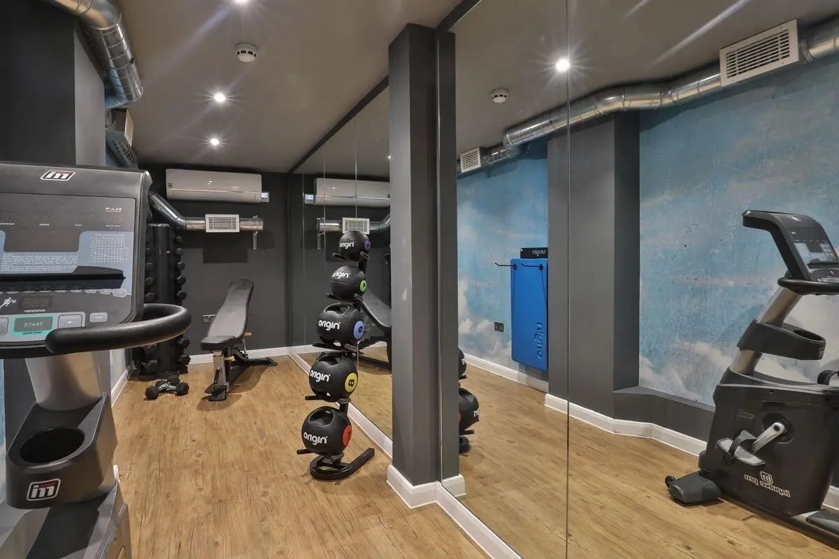 Treadmill weights bench gym. at 140 New Walk Leicester in Leicester Student Accommodation