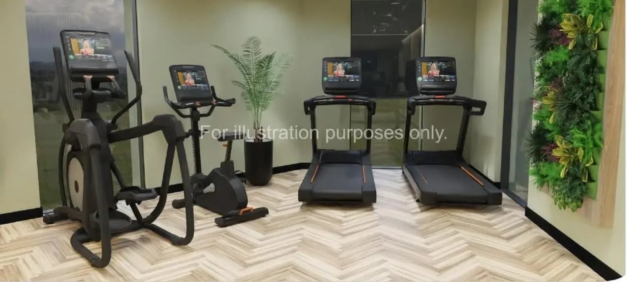 Treadmills elliptical exercise bike fitness gym at Stellaris in Cambridge Student Accommodation