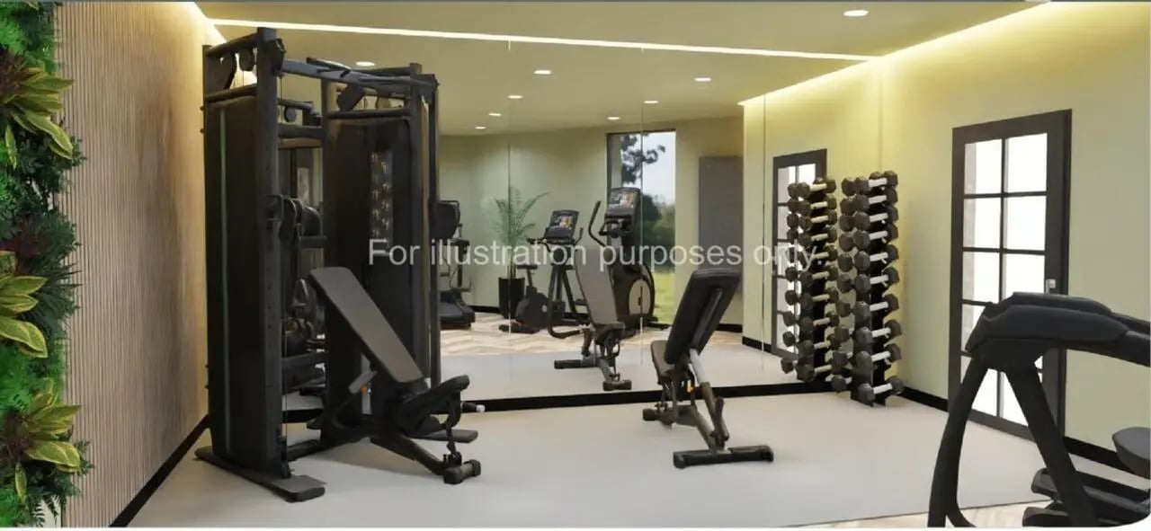 Gym equipment weights and treadmill gym at Stellaris in Cambridge Student Accommodation