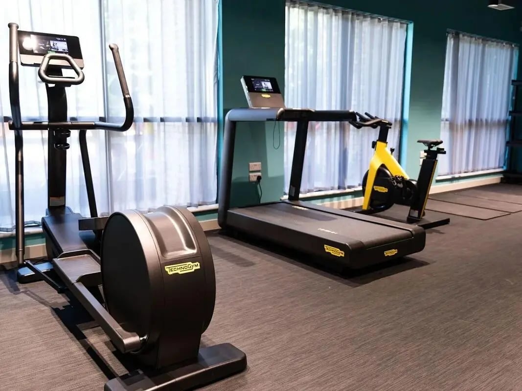 Elliptical treadmill and stationary bike gym room at Stanley Studios - Portsmouth in Portsmouth Student Accommodation