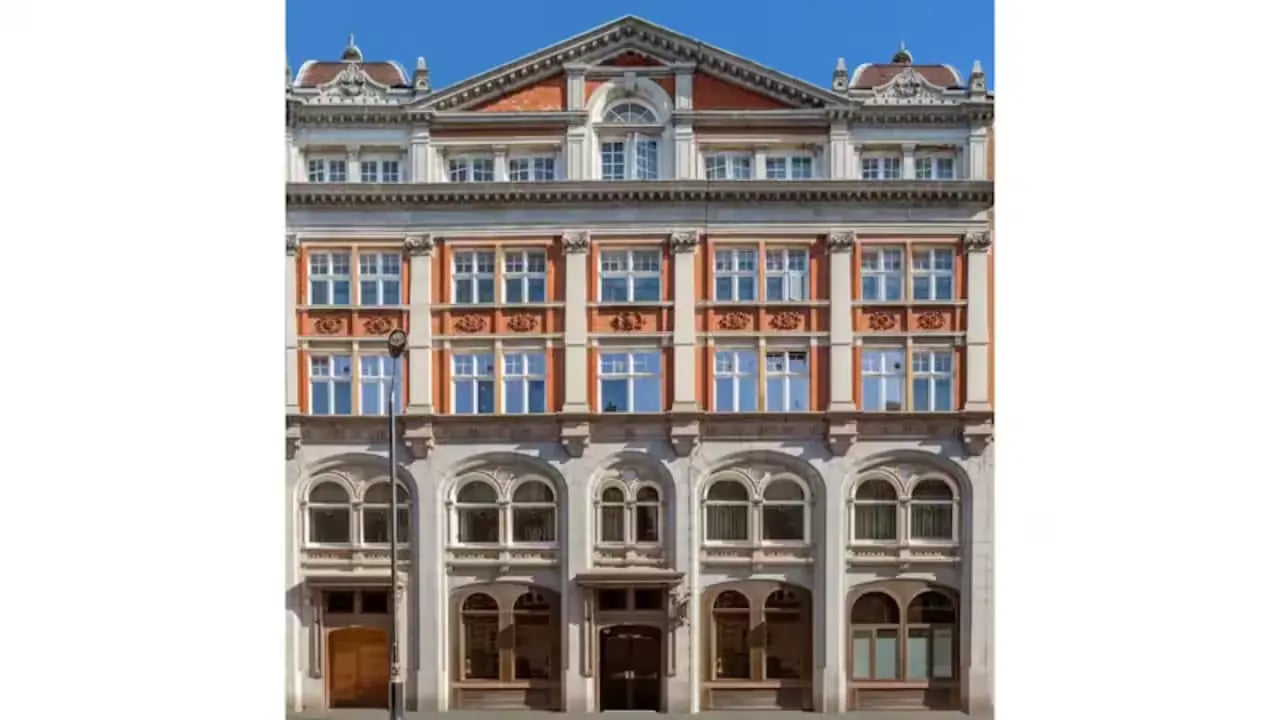 Ornate brick building with arched windows exterior at Grosvenor House in London Student Accommodation