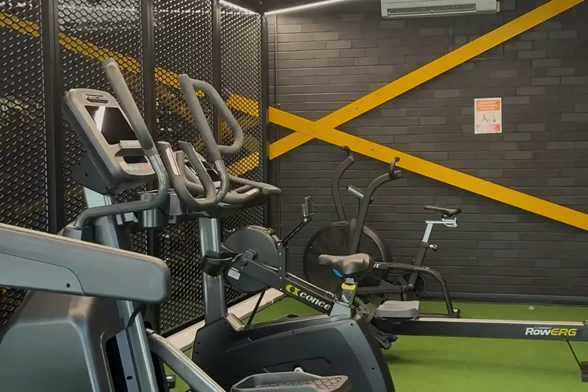 Elliptical rower air bike fitness equipment gym at Friargate Court in Preston Student Accommodation