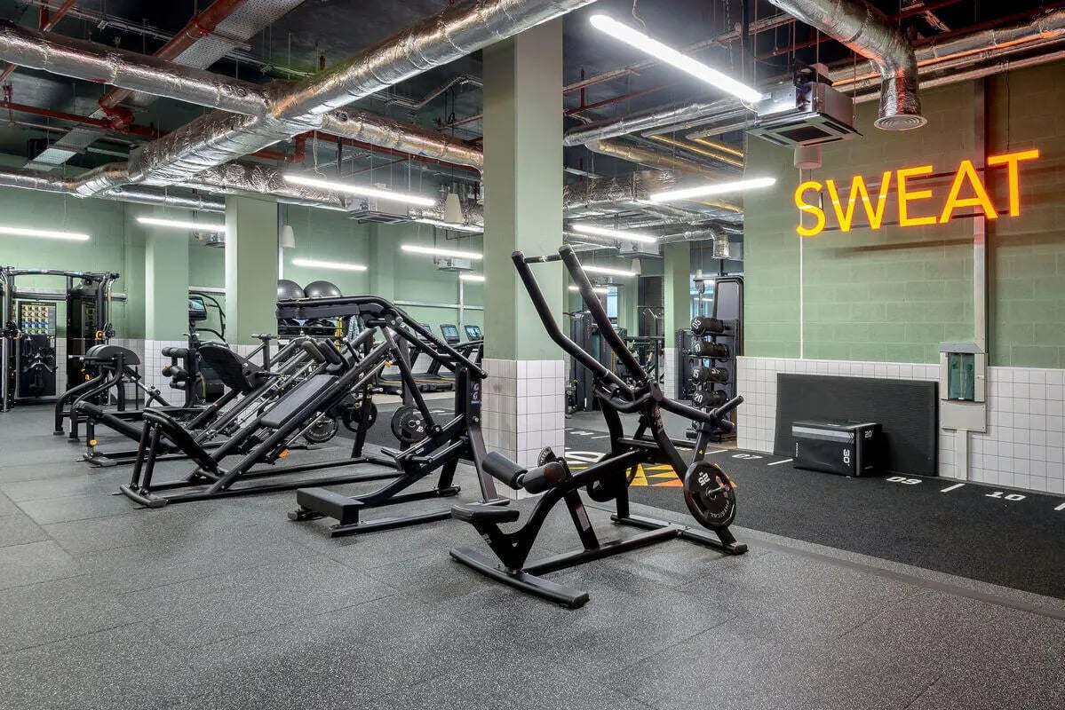 Weight machines and exercise equipment gym at True Nottingham in Nottingham Student Accommodation