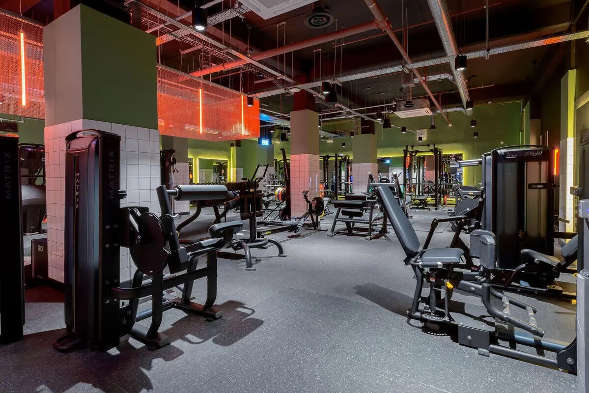 Weight machines and gym equipment gym area at True Leicester in Leicester Student Accommodation