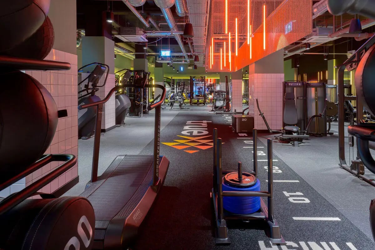 Treadmill sled weights and weight machines gym at True Leicester in Leicester Student Accommodation