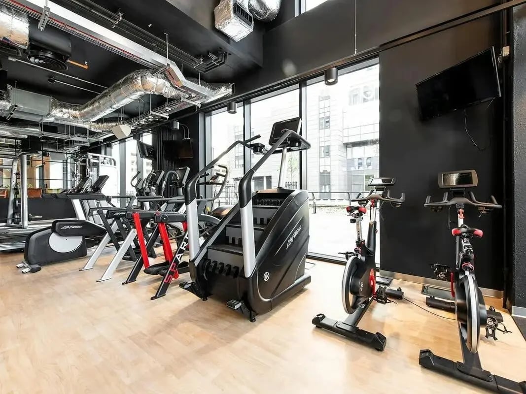 Treadmills elliptical stair climber exercise bikes gym at Zenith in Cardiff Student Accommodation