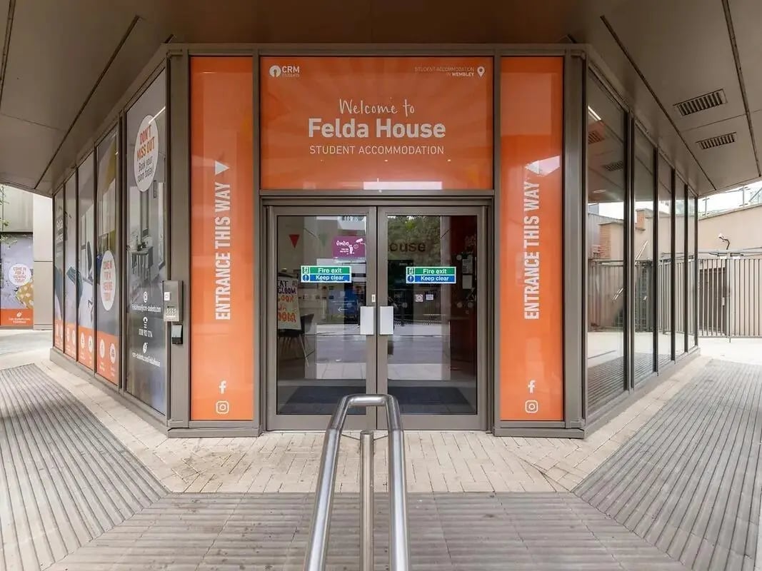 Welcome Felda House student accommodation building exterior at Felda House in Wembley Student Accommodation