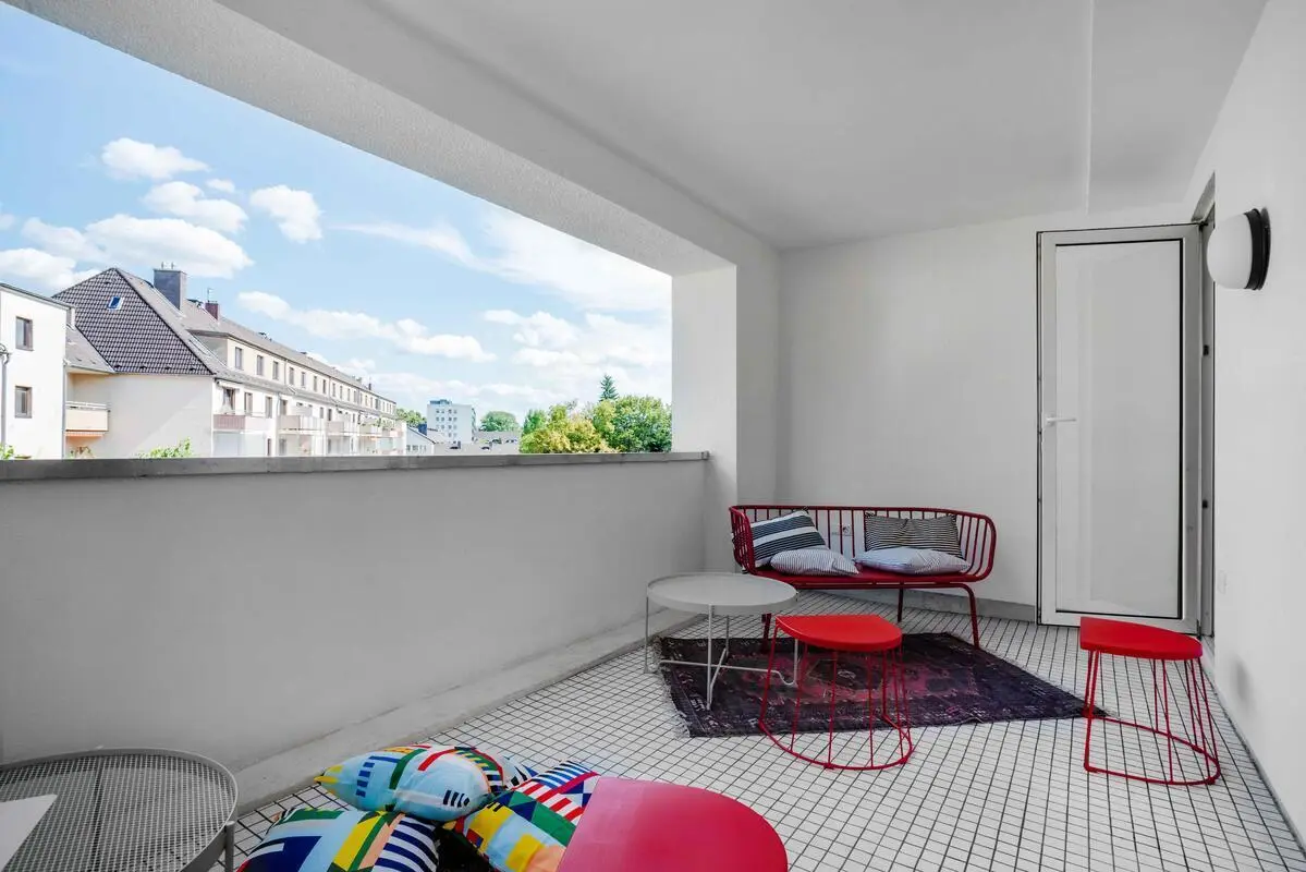 Bright and spacious double bedroom with TV