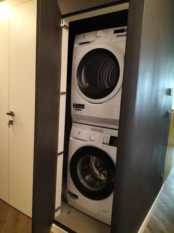 Comfortable double bedroom with private bathroom in a modern apartment